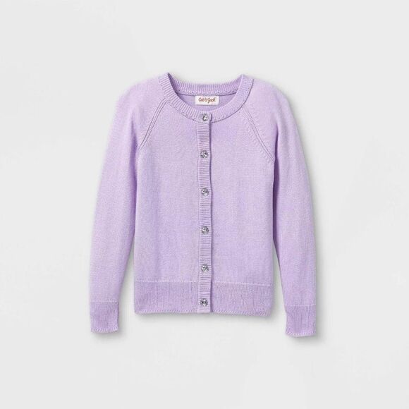 Toddler Girls Knit Cardigan Cat & Jack Purple 12M NEW - Picture 1 of 4